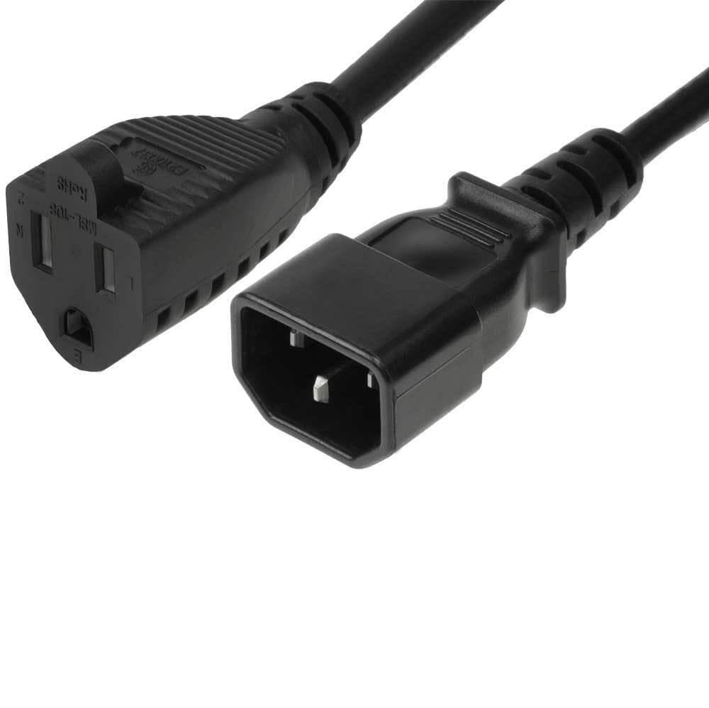 C14 to 5-15R Splitter Cord